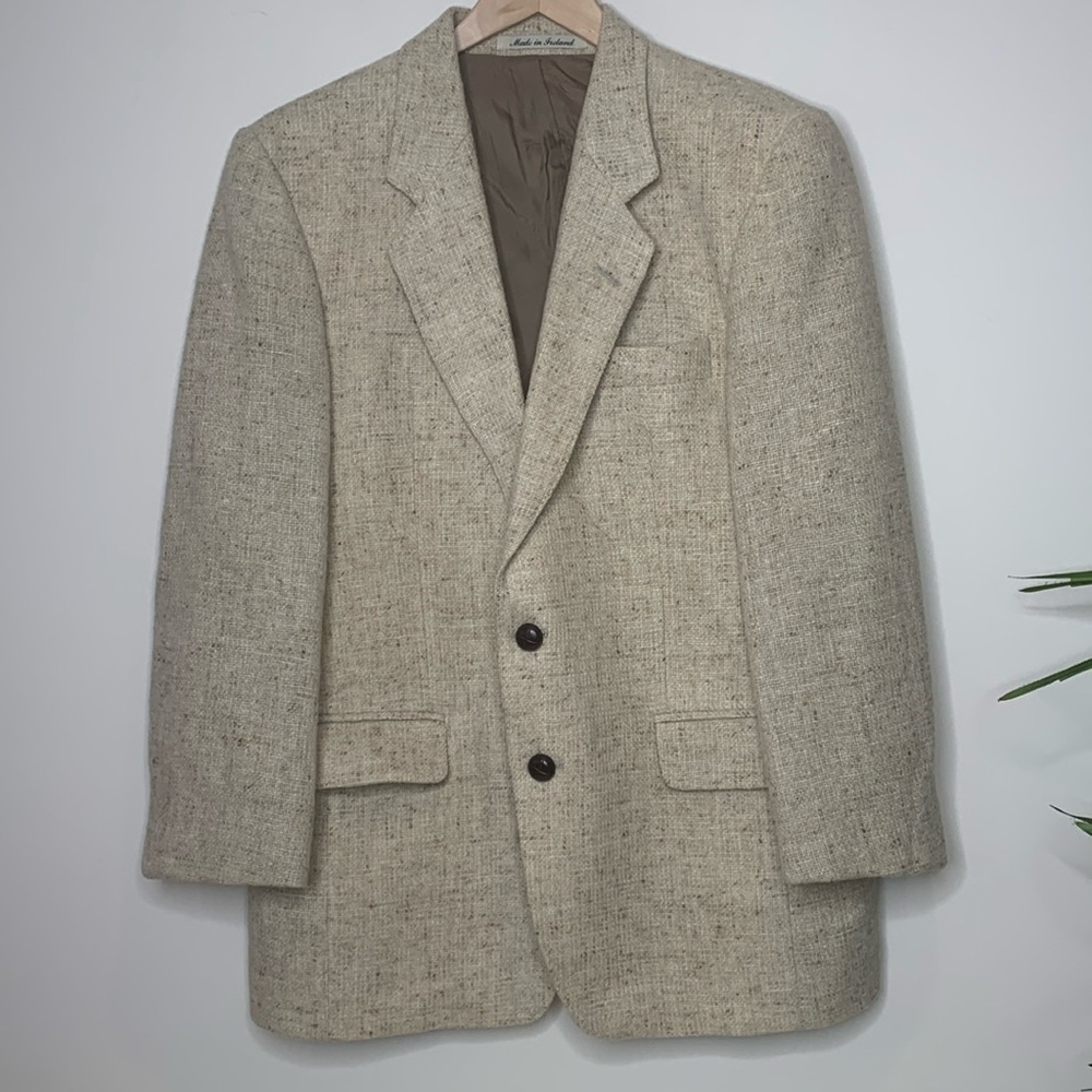Avoca Collection | Made In Ireland 100% Wool Viscose Lined Tweed 2 Button Blazer